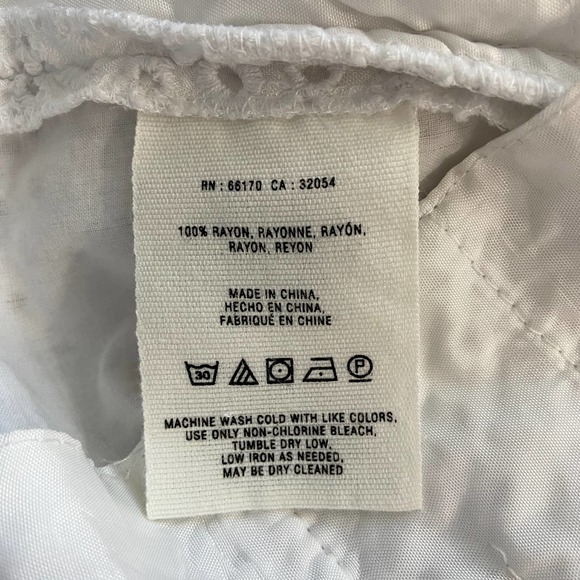 Anthropologie Cartonnier White Cropped Pants Size 2 - Picture 4 of 5